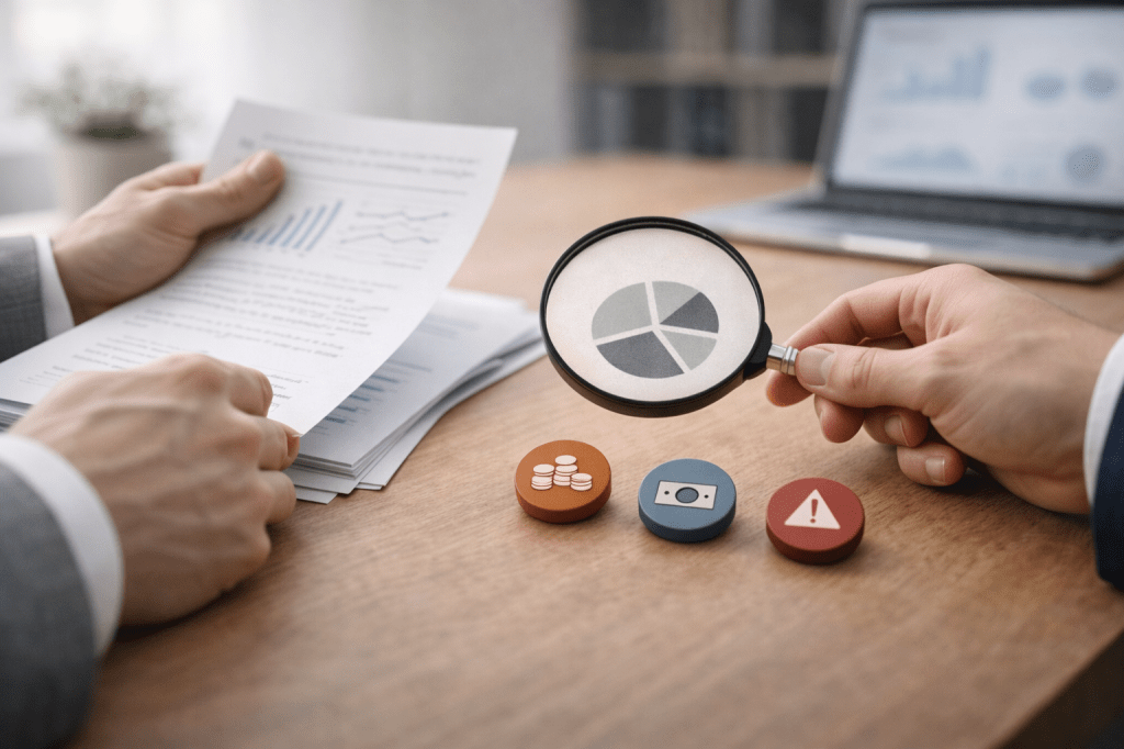 Investera i småföretag med checklista för intjäning, risk och branschjämförelse